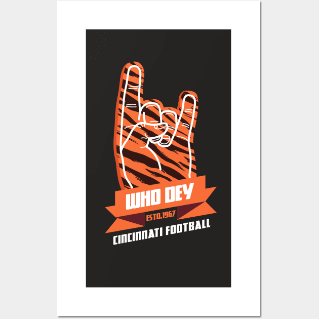 WHO DEY BENGALS Super Bowl Run 2022 Wall Art by BooTeeQue